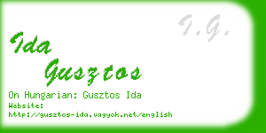 ida gusztos business card